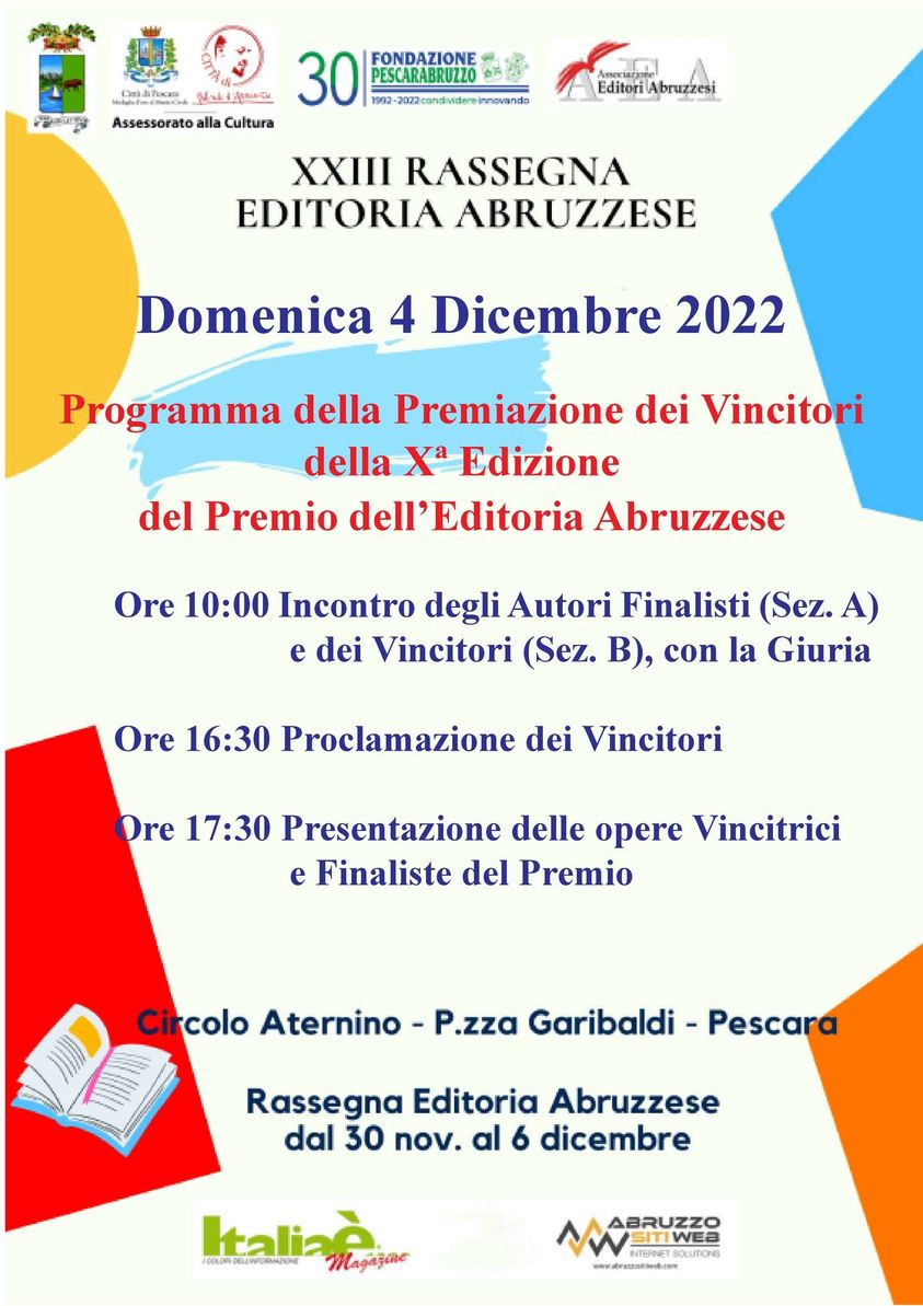 Il Georgiano finalista al Premio dell’Editoria Abruzzese